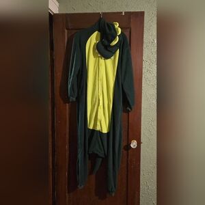 SimZoo Dinosaur Onesie in Green and Orange